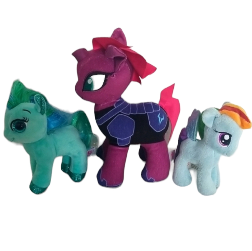 My Little Pony Plush Ty Beanie Baby Boo Topaz, Tempest Shadow, Rainbow Dash